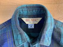 80sUSA製ヴィンテージBIG MACビッグマック/フランネルシャツチェックシャツワークシャツ古着made in USA_画像2