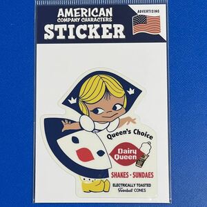 Dairy Queen デイリークイーン アメリカン カンパニー キャラクター ステッカー シール インテリア雑貨 アメリカ雑貨 新品未開封