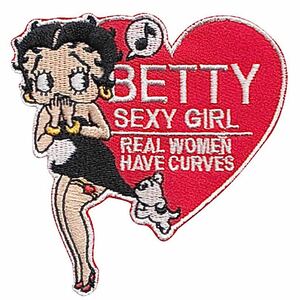 Betty Boop ベティブープ 015 ワッペン アイロンワッペン 刺繍ワッペン アメリカ雑貨 新品未開封