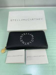 STELLA MCCARTNEY　ステラ マッカートニー ロゴ ラウンド長財布 　ブラック　 70025 WP0057 　未使用品