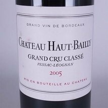 1円～★シャトー オー バイィ グラン クリュ クラッセ 2005年 赤 ※ 750ml 13% グラーブ Chateau Haut Bailly L24047_画像1