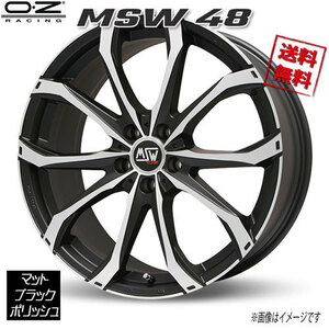 OZレーシング MSW48 マットブラックポリッシュ 21インチ 5H130 9.5J+46 1本 71.56 業販4本購入で送料無料