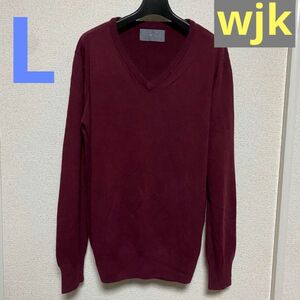 wjk メンズVネックニットL