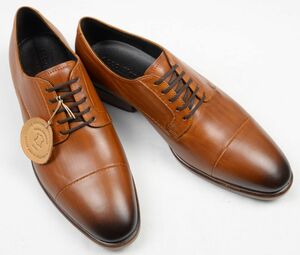 ●定価41800円ECCOエコーVITRUS MONDIAL DERBY TIE ストレートチップビジネスシューズ(茶,41(25.5),523634 01277,革底)新品