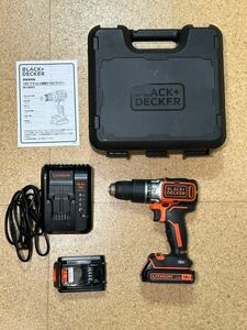 BLACK & DECKER ブラック＆デッカー 18V コードレス ブラシレス充電振動ドライバー BL188K2 充電器2個付き