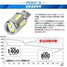 ダイハツ ムーヴ キャンバス (LA800S/810S) 対応 LED バックランプ T16 LED monster 1400lm ホワイト 6500K 2個 後退灯 11-H-1_画像8