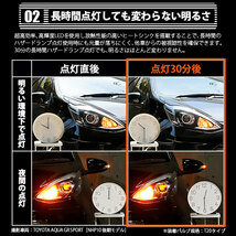 T20S LED トヨタ ハイエース (200系 7型) 対応 FR ウインカーランプ マグナム 600lm アンバー 2個 11-I-10_画像4