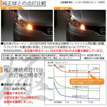 スズキ パレット (MK21S) 対応 LED Rウインカーランプ S25S BAU15s 極-KIWAMI- 270lm アンバー 2個 7-B-7_画像2