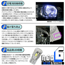 ホンダ フリード (GB3/GB4) 対応 LED ポジションランプ 競技車専用 T10 HYPER NEO 6 ブルー＆ホワイト 2個 2-D-9_画像3