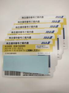 【大黒屋】1円スタート ANA株主優待券 2024年11月30日まで 6枚セット