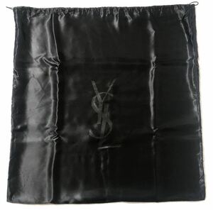 イヴサンローラン「YVE SAINT LAURENT」バッグ保存袋 旧型 (2933) 正規品 付属品 布袋 巾着袋 ブラック 二重仕立て ナイロン生地 大きめ
