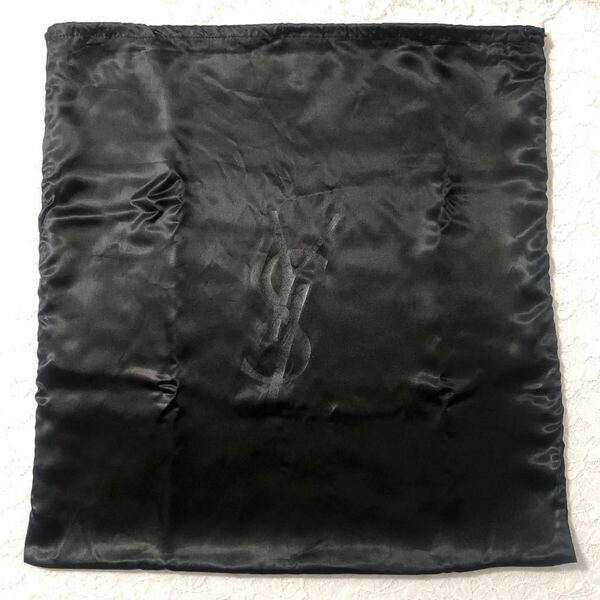 イヴサンローラン「YVE SAINT LAURENT」バッグ保存袋 旧型 (2787) 正規品 付属品 布袋 巾着袋 ブラック 二重仕立て ナイロン生地 