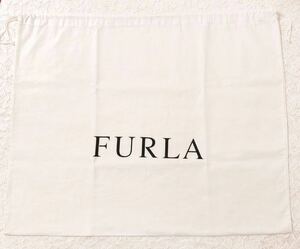 フルラ「FURLA」バッグ保存袋 (2928) 正規品 付属品 内袋 布袋 巾着袋 布製 綿生地 ホワイト 58×48cm 