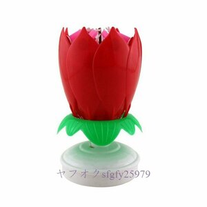 A902B* new goods 1 piece fashion lotus flower festival music birthday cake candle equipment ornament music party lotus. candle 