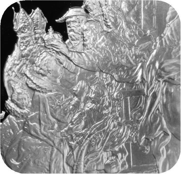 レア 限定品 世界の偉大な画家 ルーベンス 絵画 大聖堂 フランス王妃 マリー戴冠 純銀製メダル Silver925 記章 コイン コレクション 章牌, 金属工芸, 銀製, その他
