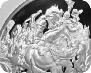 Art hand Auction Rara edición limitada Gran pintor del mundo Pintura de Rubens Obra maestra Batalla del Amazonas Recuerdo hecho Medalla de plata de ley Colección de monedas Insignia Azulejo, artesanías en metal, hecho de plata, otros