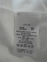 ATTACHMENT アタッチメント ハイネック T-シャツ COOLMAX SMOOTH CLOTH HIGH NECKED T-SHIRT L/S サイズ 3 ホワイト AJ12-251_画像3