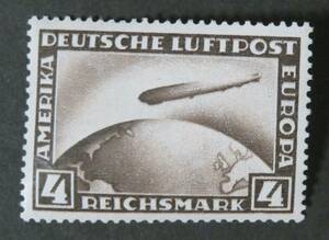 [ Germany stamp * aviation stamp : unused ]tsepe Lynn flight boat 4m [ issue year month day *1928.9.20-31]( appraisal 0 beautiful goods )