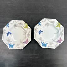 ピ/RICHFIELD/カップ&ソーサー2セット/持ち手無カップ3客/計5客セットまとめ売り/八角形/蝶×花/金縁/リッチフィールド/たち吉/12.11-37 MO_画像7