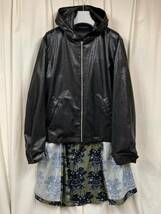 1円スタート 未使用 21aw COMME des GARCONS HOMME PLUS コムデギャルソンオムプリュス フード付き総柄リバーシブルジャケット/コート L_画像2