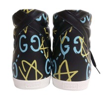 グッチ ゴースト スター ハイカット スニーカー 448480 メンズ ブラック GUCCI [美品] 中古 【アパレル・小物】_画像3