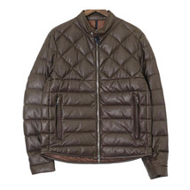 モンクレール GRENELLE レザー ダウンジャケット 1A001 29 50118 メンズ ブラウン MONCLER 中古 【アパレル・小物】_画像1