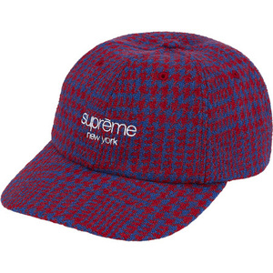 新品 21AW Supreme Harris Tweed Classic Logo 6-Panel ハリスツイード クラシック ロゴ パネル キャップ Royal Multi ロイヤル 帽子 