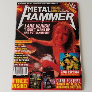 【メタリカ ポスター】METAL HAMMER 1995 SEP/DONINGTON DELIRIUM SPECIAL ISSUE!/LARS ULRICH METALLICA/SLAYER/IRON MAIDEN/メタルハマー