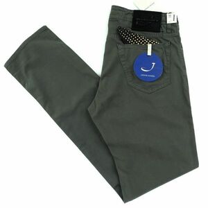 【新品未使用】JACOB COHEN ヤコブコーエン◆Made In Italy◆J688 COMF◆32◆グレー ストレッチ スリム コットン デニム パンツ◆ハラコ