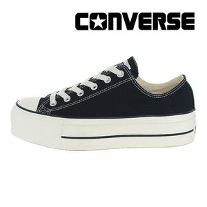* new goods *CONVERSE Converse all Star liftedoOX low cut shoes & campus cloth × black * thickness bottom sneakers 6.5[25.0cm]