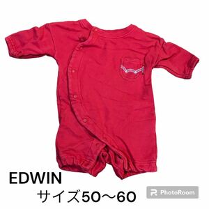 EDWIN ロンパース サイズ50〜60 レッド