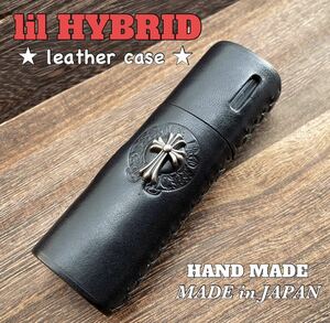 lil HYBRID リルハイブリッド用 レザーケース クロス　カバー　ハンドメイド　本革　クロムハーツ　CHROME HEARTS 風　スリーブカバー