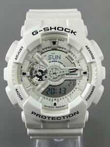 (G22)マニア必見！★CASIO　カシオ　G-SHOCK　5146　GA-110MW★ジーショック　白　腕時計　アナデジ★美品です！