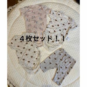 ユニクロ　ボディスーツ　レギンス　ポール＆ジョー　猫　4枚セット！！ ベビー服 パジャマ 子供服 インナー