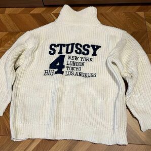 OLD STUSSY BIG4 ジップアップニット