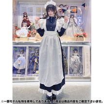 英国風 メイド服 ワンピース コスチューム 正統派 ロング ドレス 長袖 ハロウィン パーティー ゴスロリ 衣装 仮装 3点セット (XLサイズ)_画像4