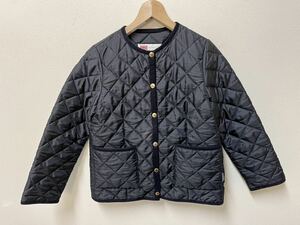 traditional weatherwear ブラック ノーカラーキルティングジャケット 34ラベンハムタイプ