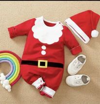 クリスマス ベビー服 ロンパース 赤ちゃん コスプレ サンタ 80サイズ 90サイズ 赤ちゃん 服 男の子 女の子帽子 _画像2