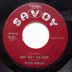 WILBERT HARRISON-Baby Don't You Know ('59 Reissue)