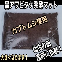 カブトムシ専用　黒アワビタケ発酵マット　幼虫の餌・産卵に抜群！　完全室内製造で雑虫混入が全くありません！　栄養価抜群で大きくなる_画像1