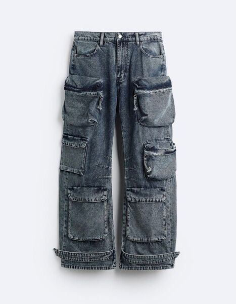ポケット ユーティリティデニムパンツ EU42 JP 32 新品未使用 ZARA