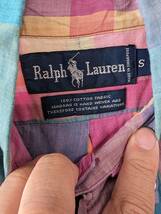 【閉店出品中】POLO RALPH LAUREN　ポロラルフローレン マドラスチェックボタンダウンシャツ（S) RRL denim&supply_画像2