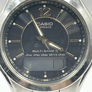 P332-T060578-3 ◎ CASIO カシオ LINEAGE リニエージ メンズ腕時計 タフソーラー 電波 LCW-M200 アナデジ 黒文字盤 フェイス約35mm ③