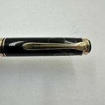 Q124-ST9-593 ★ PELIKAN ペリカン スーベレーン 万年筆 ペン先:14C 585 F 筆記用具 文房具 緑縞 ストライプ柄 ①_画像7