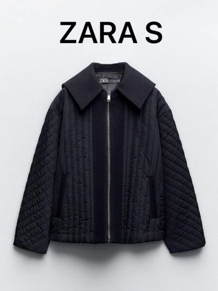 ZARA ザラコントラストパフジャケット　ザラパフジャケット