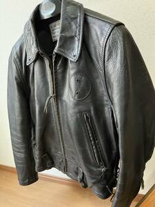 Aero LEATHER Police man jacket aero leather Horse Hyde black 34 magazine Lightning freebie attaching 