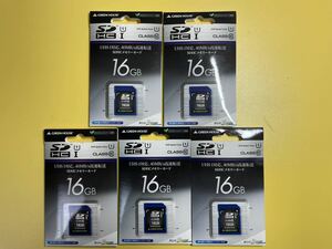 【未使用】 SDHC 16GB class10 SDメモリーカード ハードケース付　5枚セット
