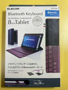 【未使用】 ELECOM エレコム イタリアンソフトレザー Bluetooth キーボード TK-RC10HBK ブラック
