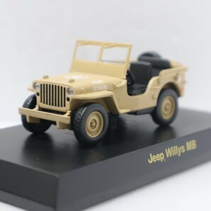 京商 1/64 ジープ ウィリーズ MB ベージュ サークルKサンクス アメリカンUSAコレクション Jeep Willys MB Beigeの画像1