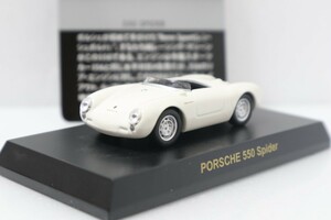 京商 1/64 ポルシェ 550 スパイダー ホワイト 白 ミニカーコレクション サークルKサンクス Porsche Spider White